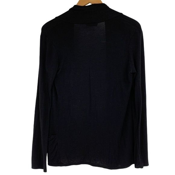 Women’s JM Fleurette Black Open Front Cardigan Size Small 3812 Semi-Sheer - Picture 6 of 7